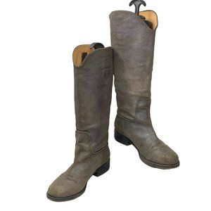 BELLE by Sigerson Morrison IMALI‎ Solana Metallic Distressed Suede Riding Boots